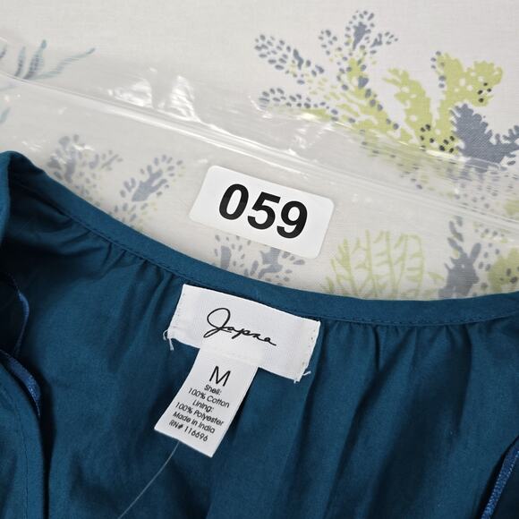 NWT Teal Empire Waist Puff Sleeve Dress Size M - Picture 12 of 12